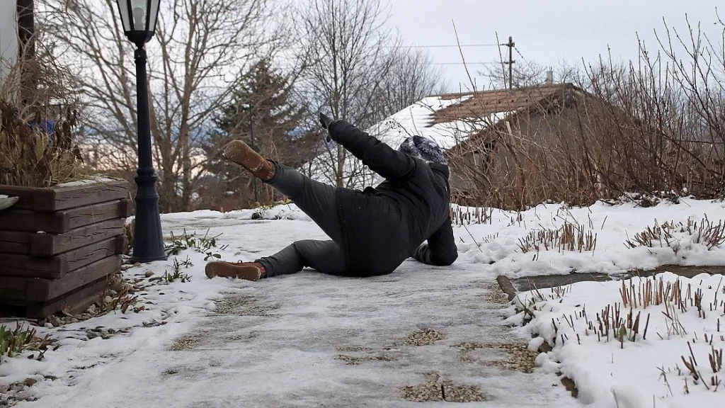 warning of icy surfaces