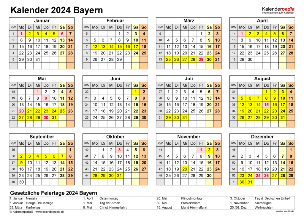 kalender 2024 bayern