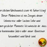 glückwünsche zum 40. geburtstag