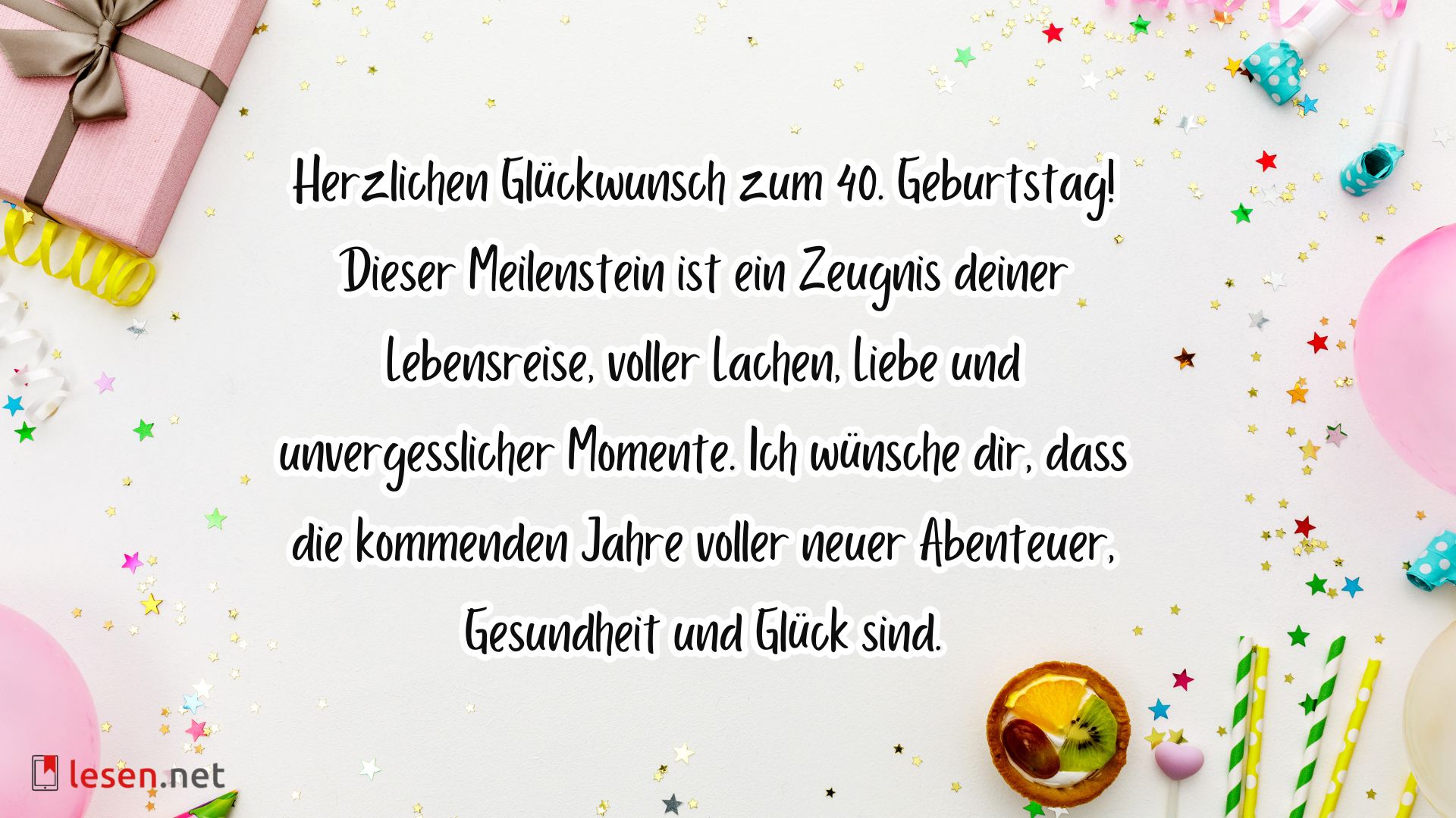 glückwünsche zum 40. geburtstag